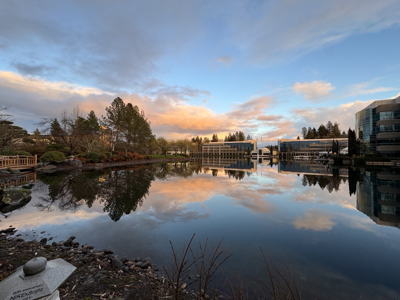 Amazing sunset over Lake Nike