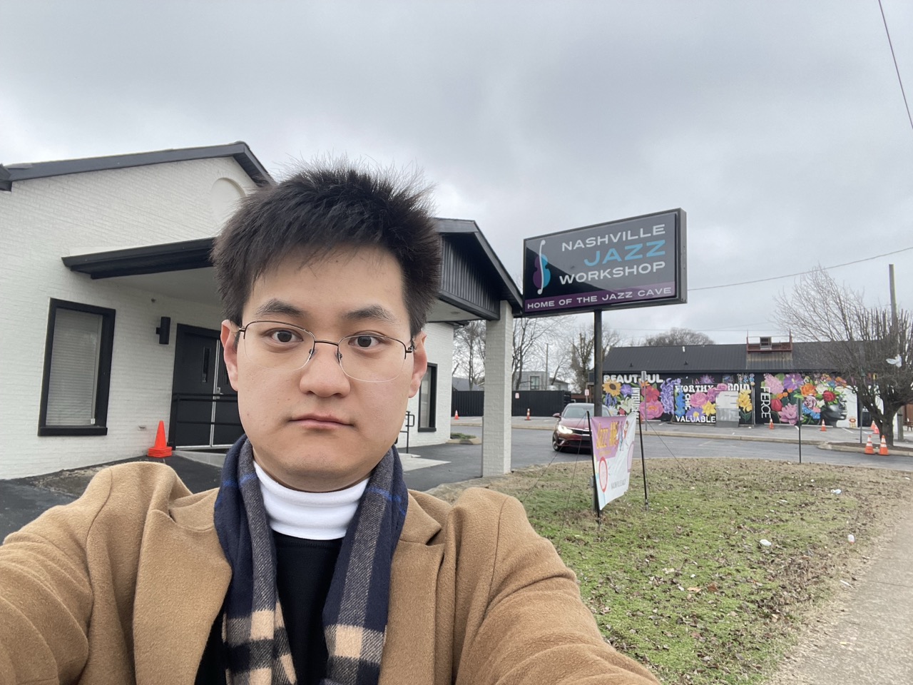 Selfie taken outside Nashville Jazz Workshop